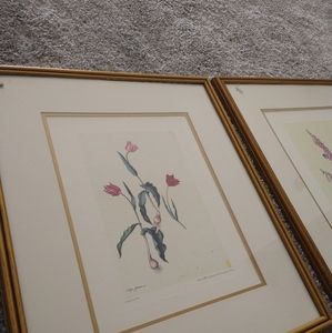 flower paintings set of 3